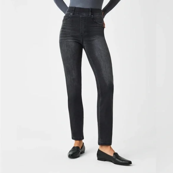 💐SPANX 20355 Straight Leg Jeans - Vintage Black - Picture 3 of 6